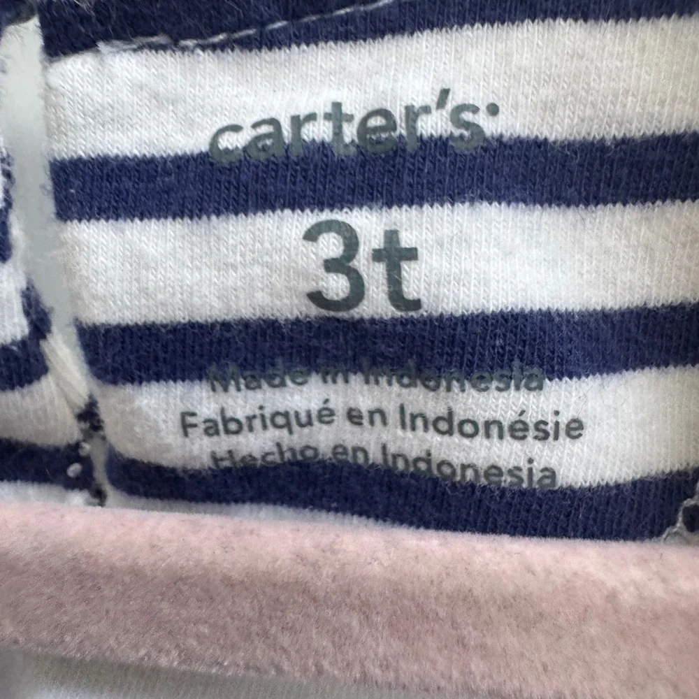 Carter's 3T Girls Navy and White Striped Tank Top High Low Dress